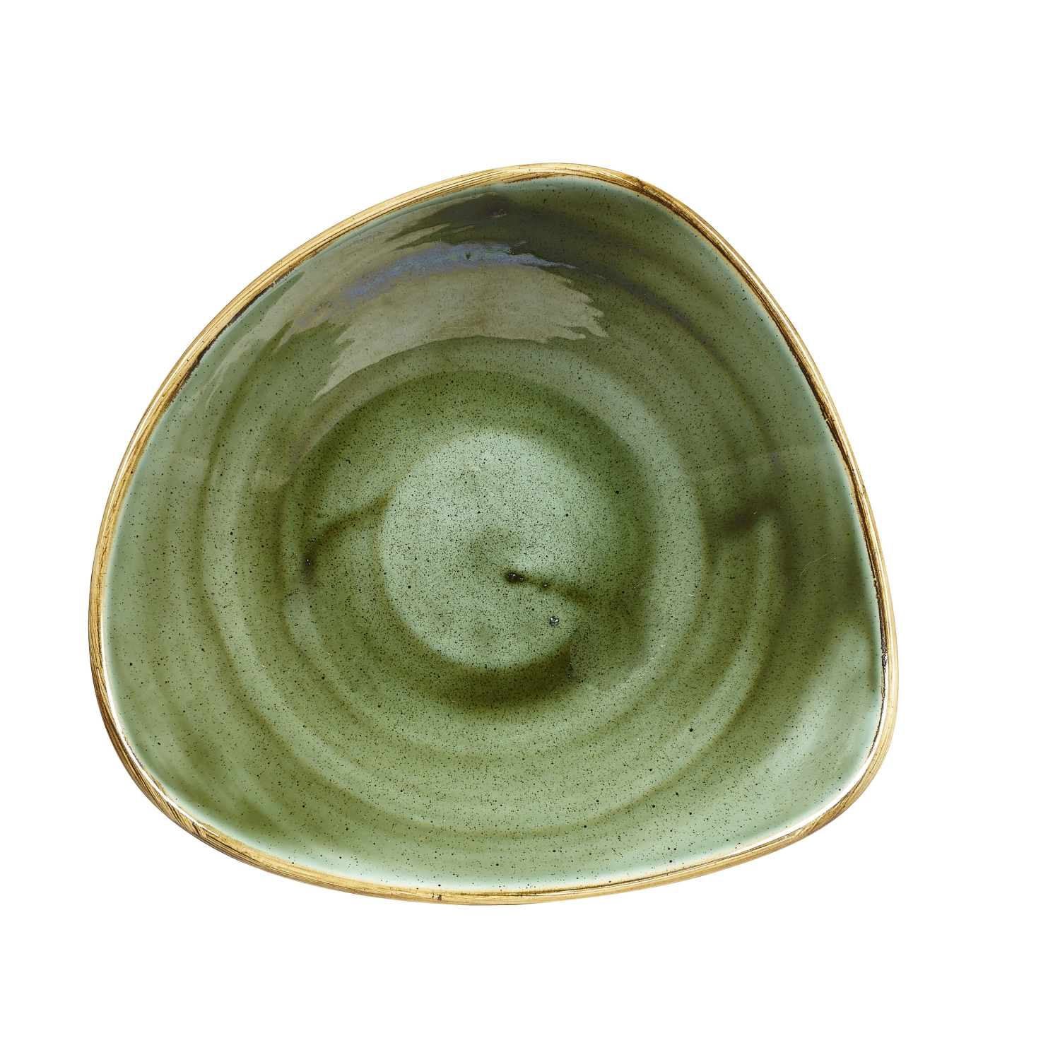 Picture of Churchill - Stonecast Samphire Green Deep Triangle Plate 23.5 cm