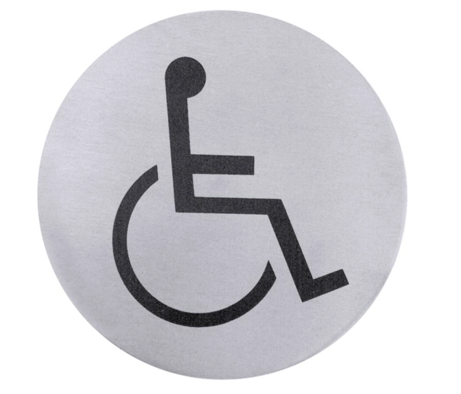 Bild von Contacto - Türsymbol Rollstuhl seidenmatt poliert selbstklebend 7.5 cm
