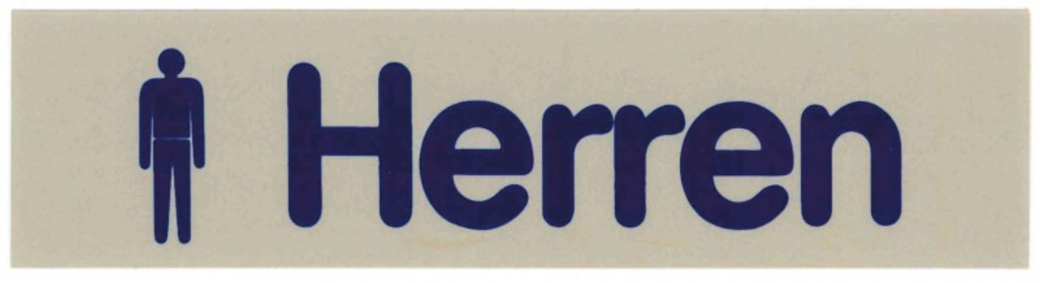 Bild von Contacto - Wortschild Herren selbstklebend 16 x 4 cm