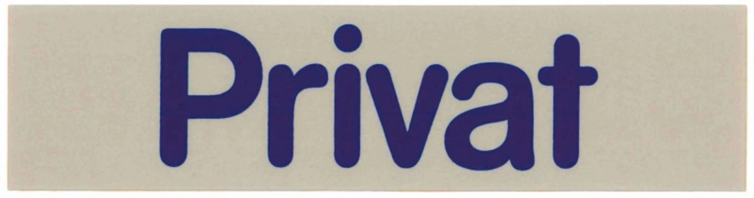 Bild von Contacto - Wortschild Privat selbstklebend 16 x 4 cm