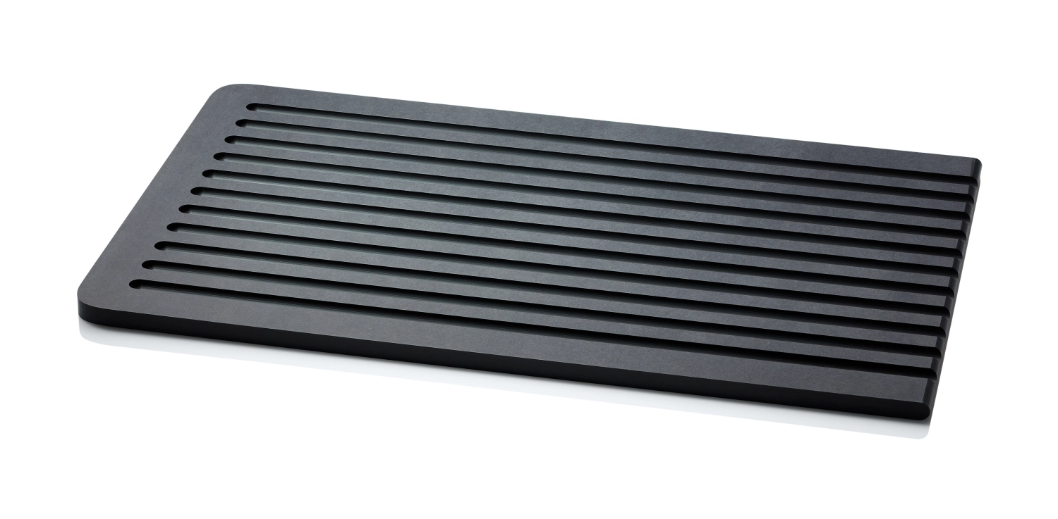 Picture of Continenta - Duracore Bread Cutting Board with Juice Groove Black 38.5 x 23.5x