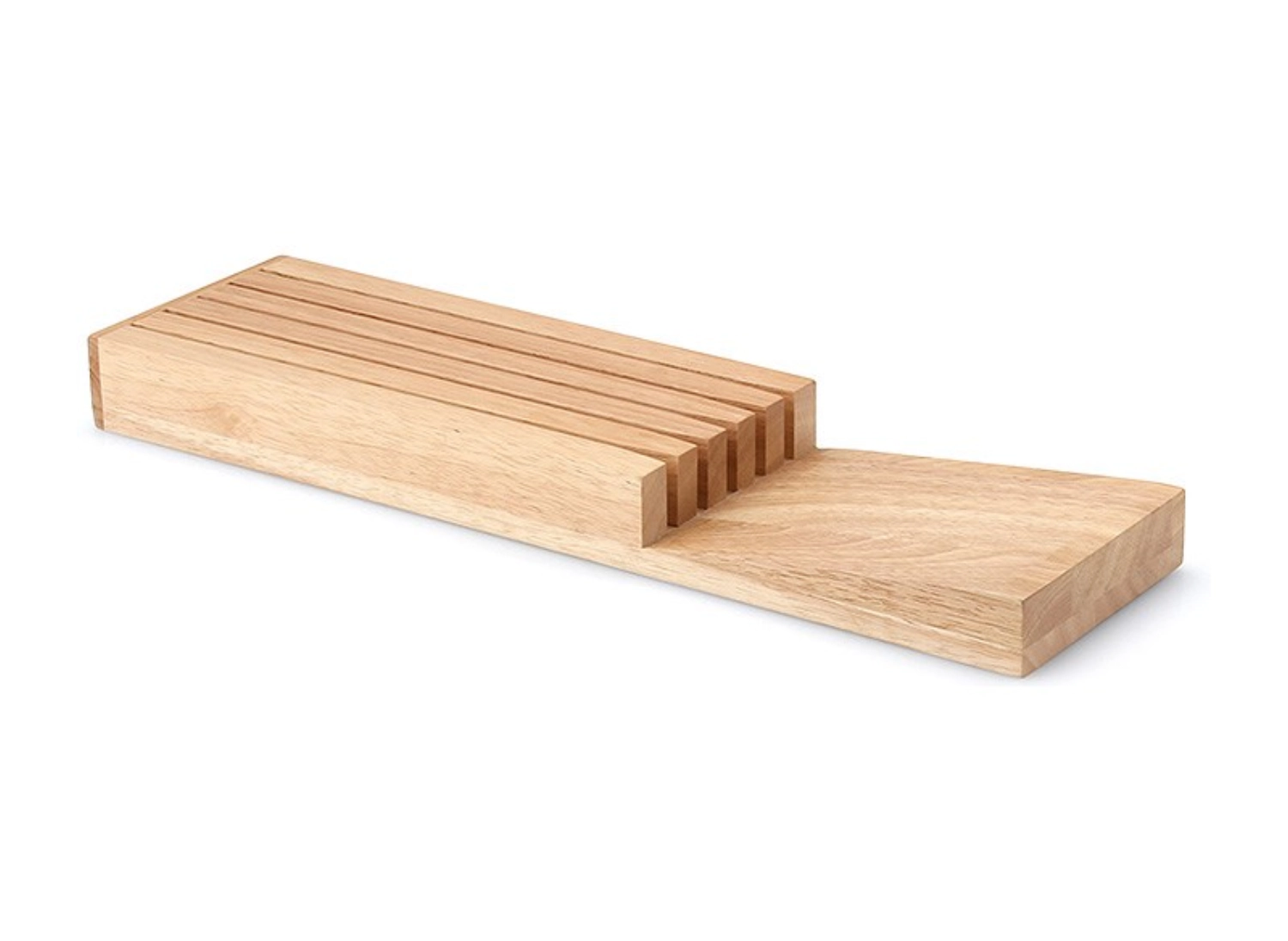 Bild von Continenta - Gummibaum Messerblock liegend für 5 Messer 39 x 11 x 3.5 cm