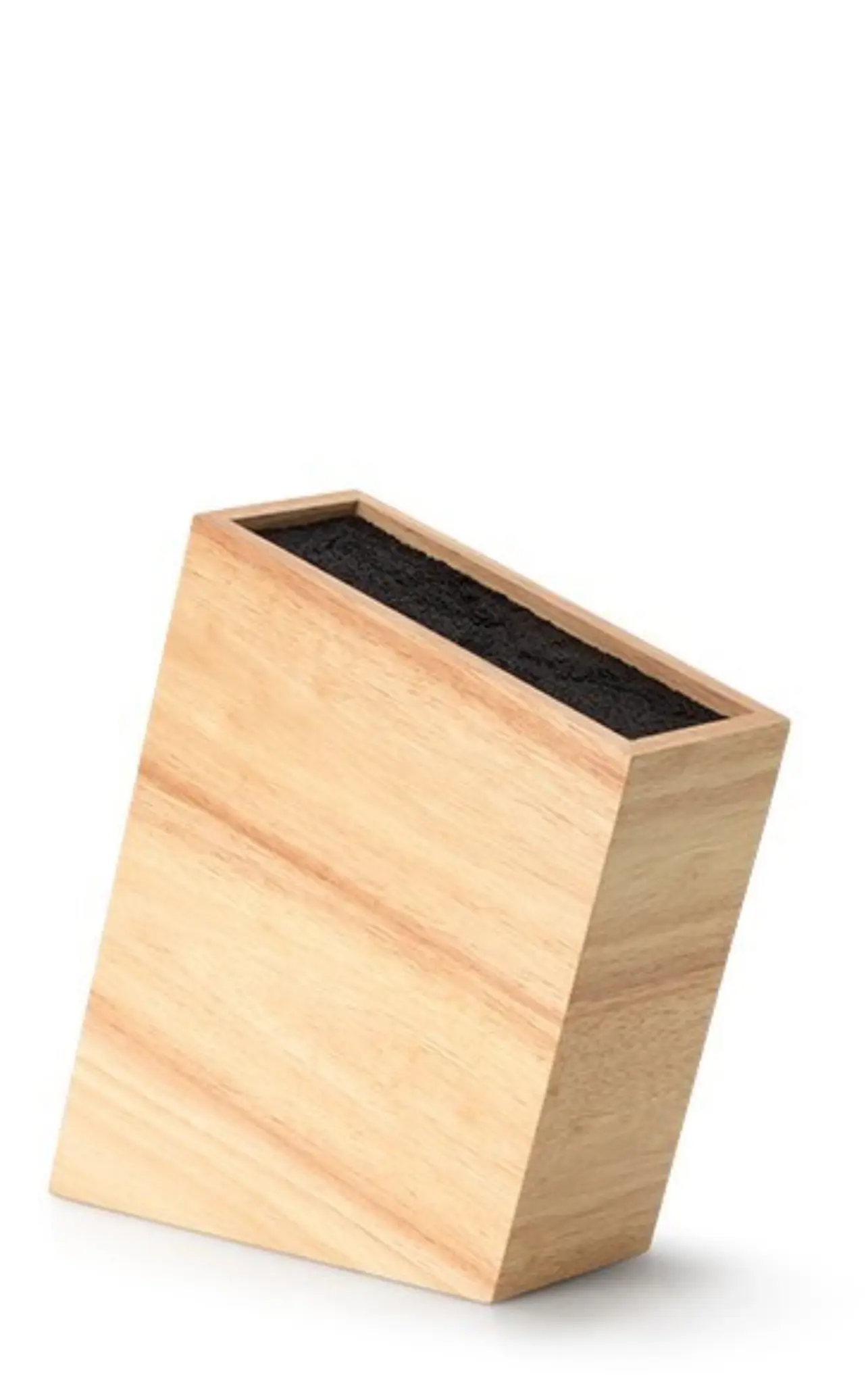 Bild von Continenta - Gummibaum Messerblock schräg m. flex. Einsatz 29 x 9 x 22 cm
