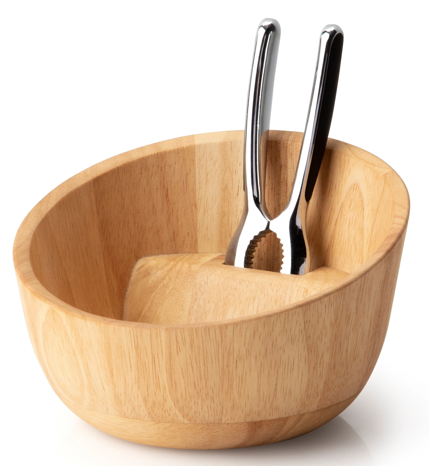 Picture of Continenta - Rubber Tree Nut Bowl with Cracker 19.5 x 19 x 12.5 cm