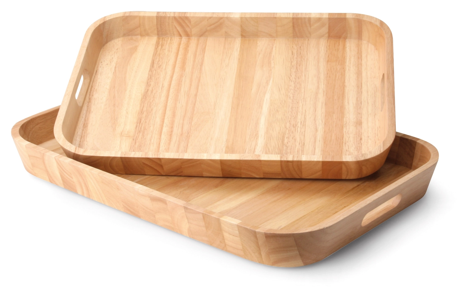 Bild von Continenta - Gummibaum Tablett mit hohem Rand 46 x 33 x 4.5 cm