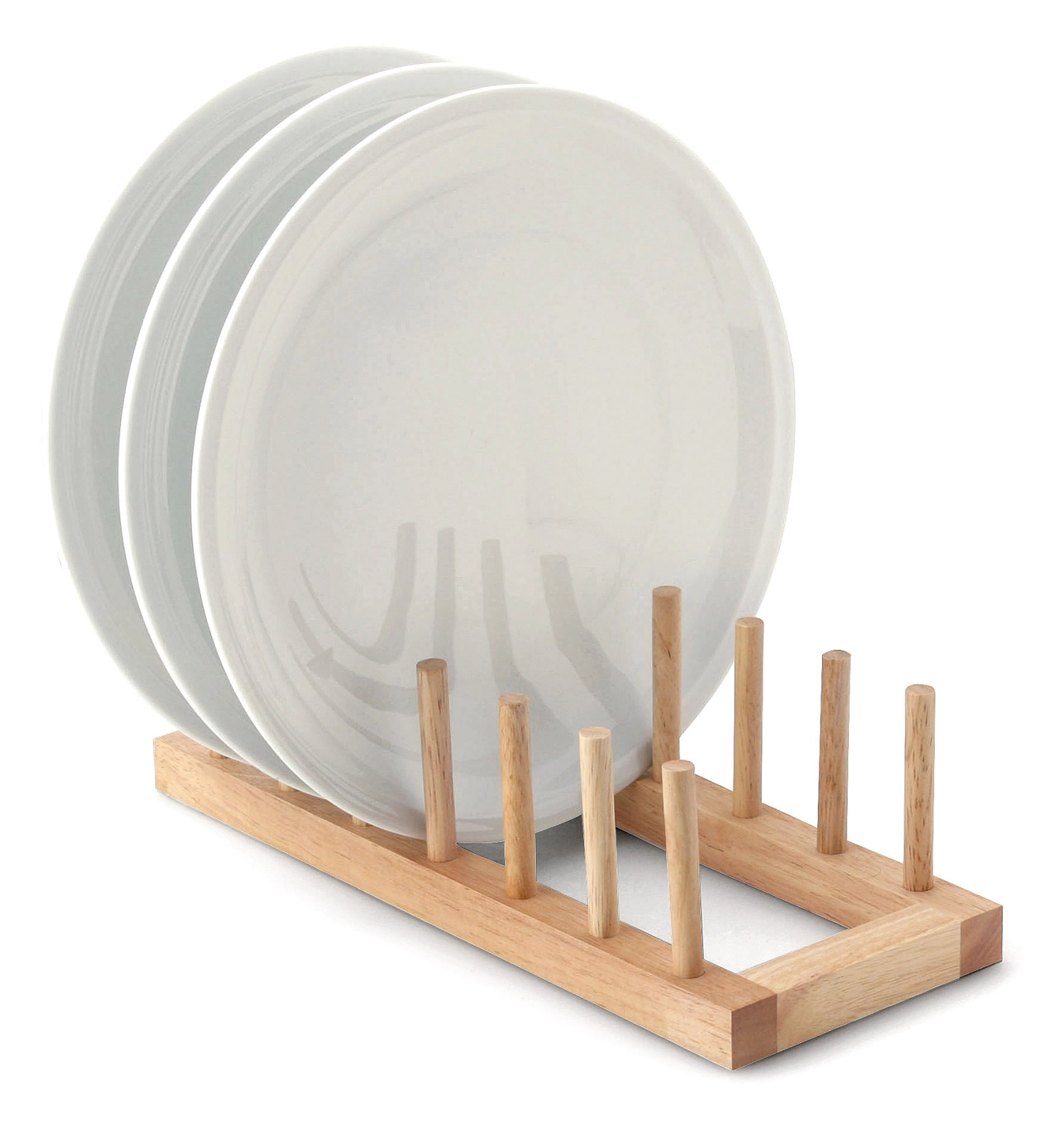 Image de Continenta - Support de plateau en caoutchouc pour 6 assiettes 30 x 12 x 9 cm