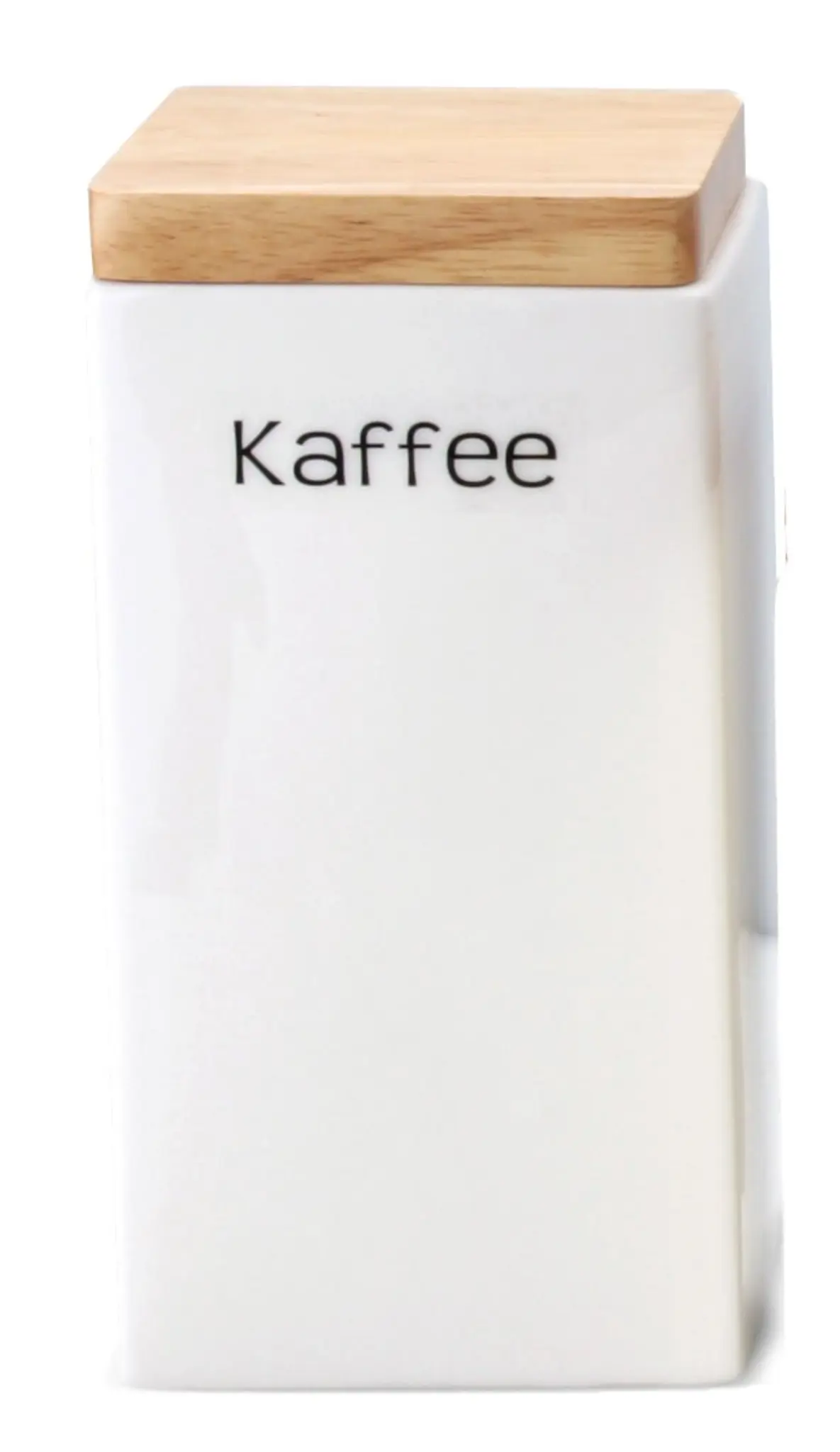 Picture of Continenta - Ceramic Storage Jar square with Wooden Lid 1000 ml