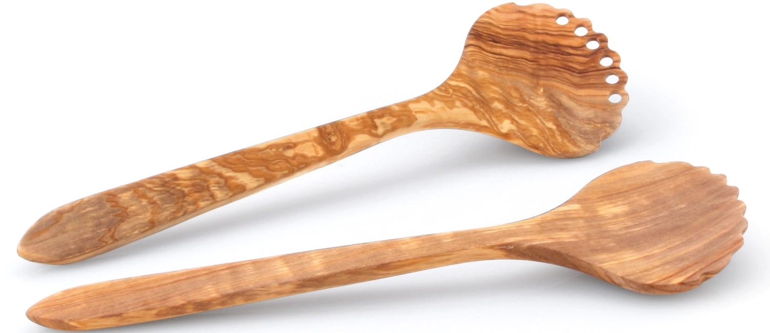 Image de Continenta - Couverts à salade en bois d'olivier Nr.1 31.5 cm