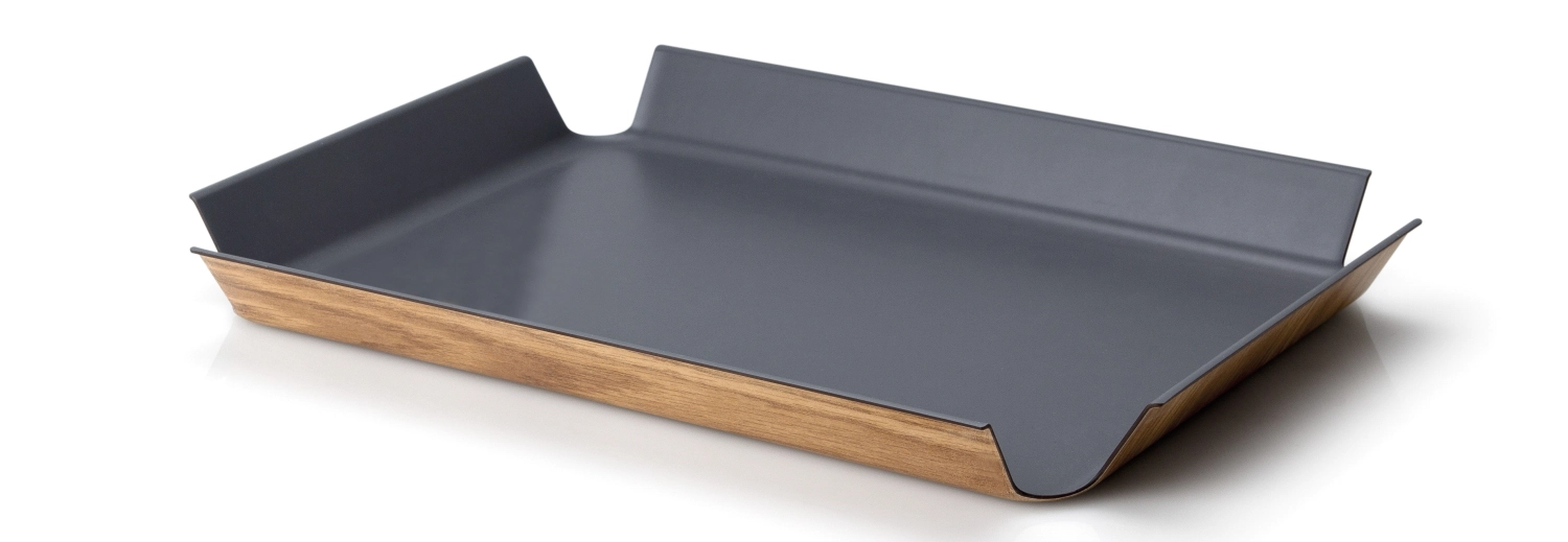 Bild von Continenta - Tablett rutschfest grau 41 x 29.5 cm