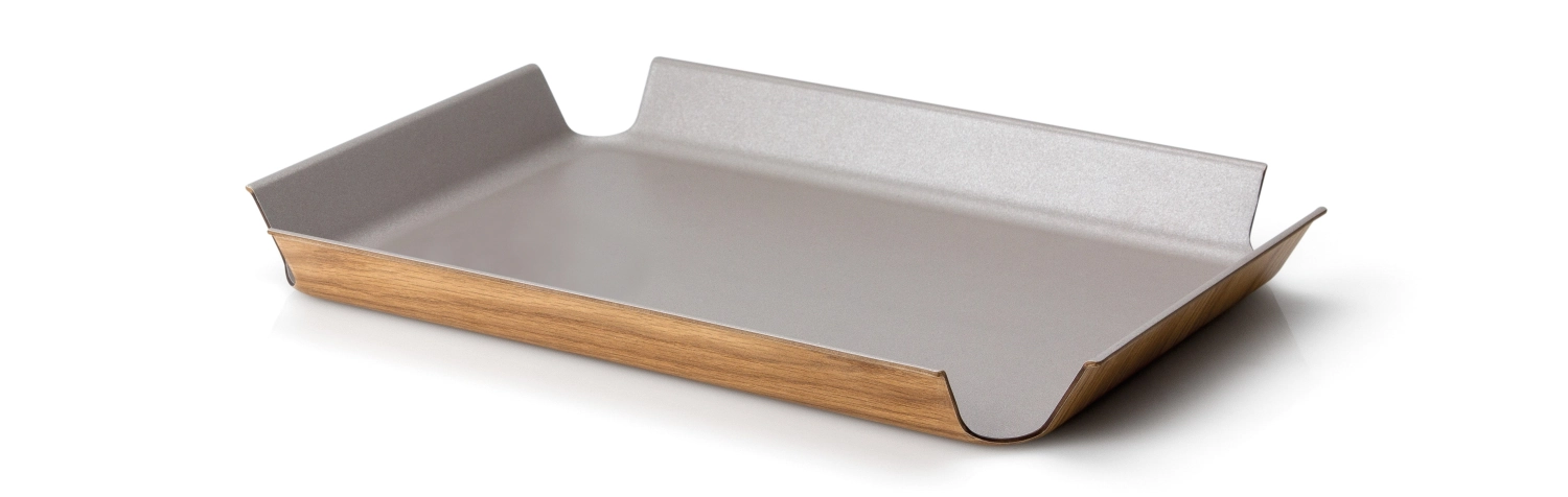 Bild von Continenta - Tablett rutschfest taupe metallic 45 x 34 cm