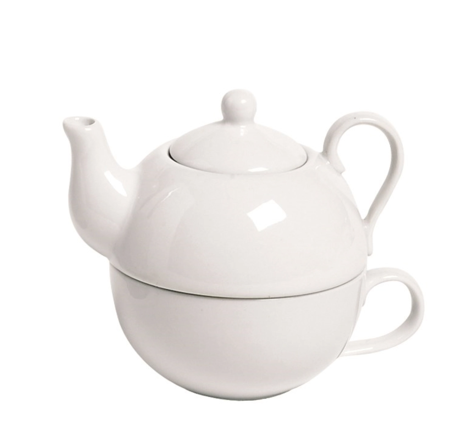 Bild von Cosy & Trendy - Teekanne m. Tasse weiss 26 cl 21 cl