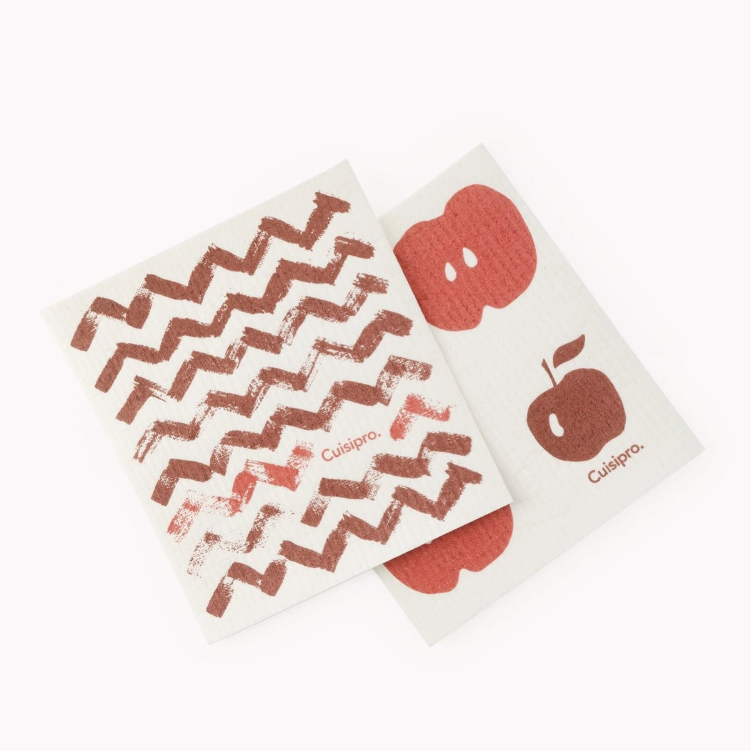 Immagine di Cuisipro - 2er Set Panni Multiuso Eco SM 20 x 17 x 0.2 cm rosso Zig Zak/Apf
