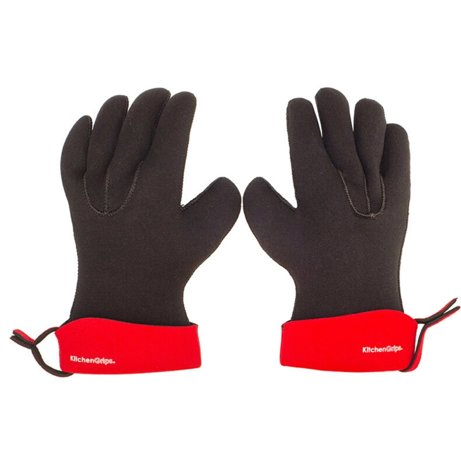 Bild von Cuisipro - Küchenhandschuhe Gr. S 5 Finger schwarz rot