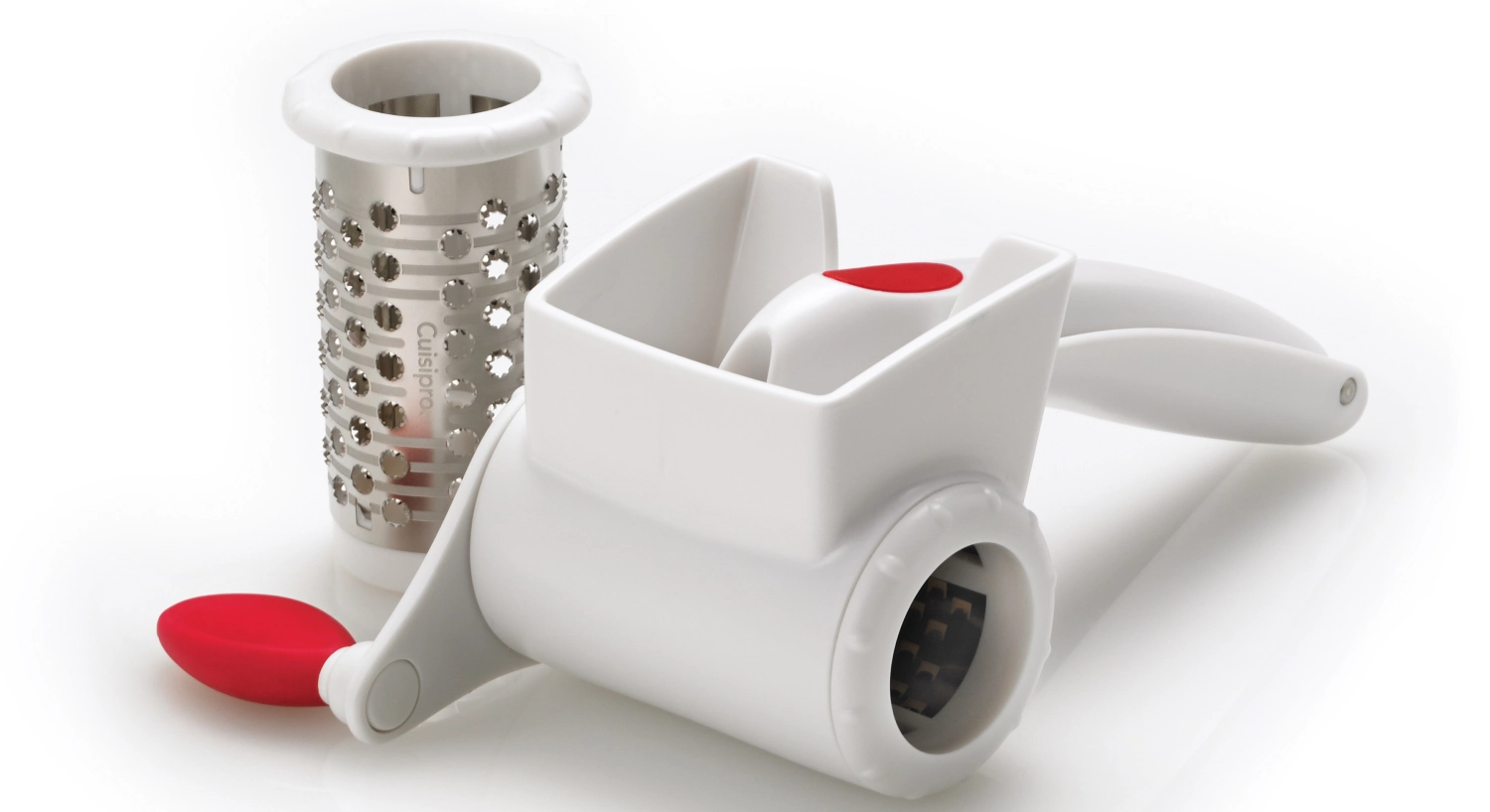 Bild von Cuisipro - Surface Glide Tech Reibe Trommel Duo weiss