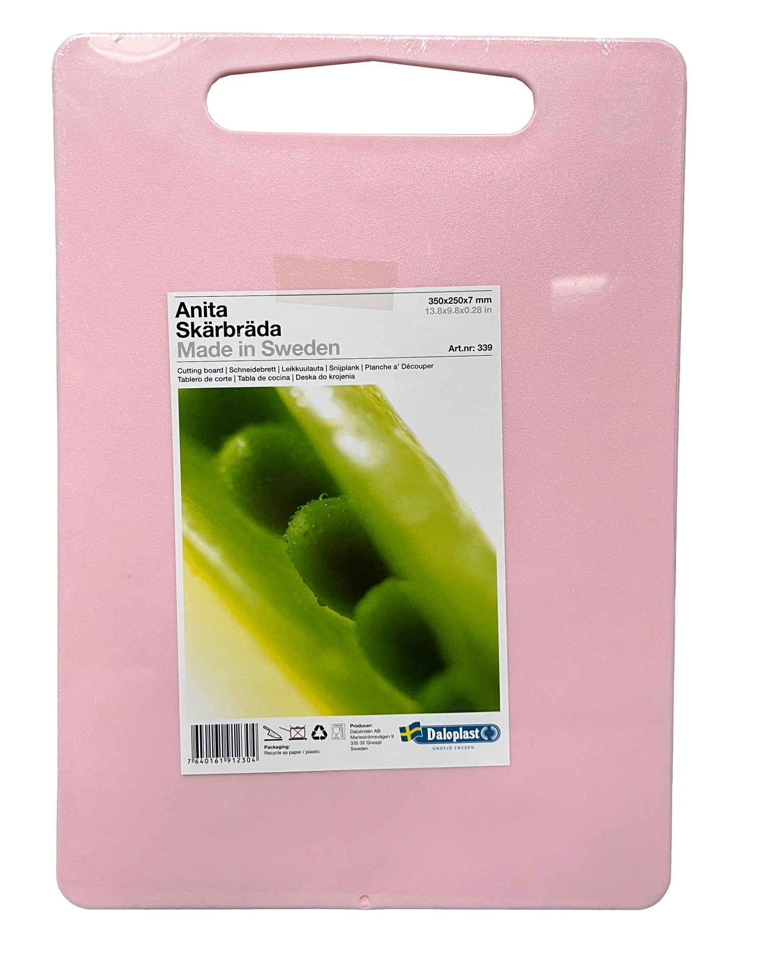 Picture of DaloLindén - Cutting Board Anita 35 x 25 x 0.7 cm with Handle Hole Pink