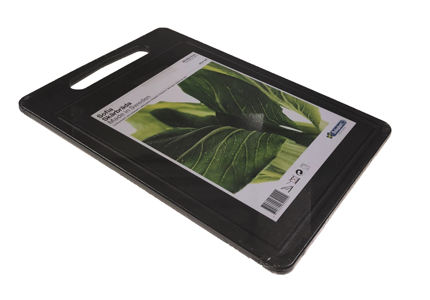 Picture of DaloLindén - Cutting Board Sofia 35 x 25 x 1 cm Handle Hole & Juice Groove Black