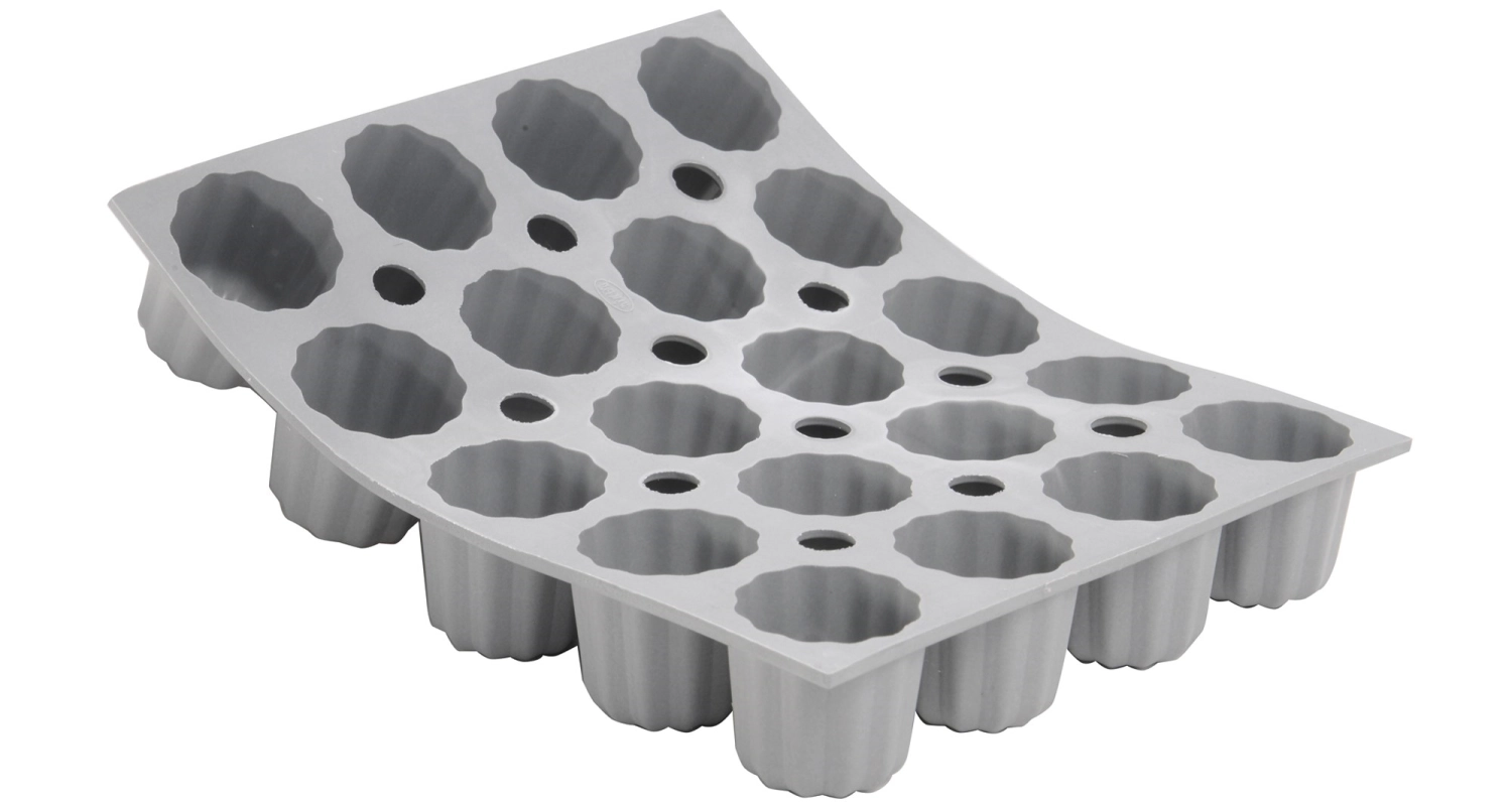 Immagine di de Buyer - Elastomoule Stampo da forno 30 x 17.6 cm per 20 Cannelés