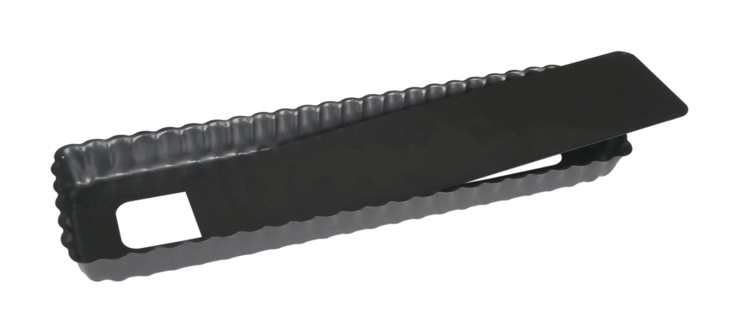 Immagine di de Buyer - Teglia per dolci 36 x 10 cm H 2.7 cm fondo ondulato rimovibile