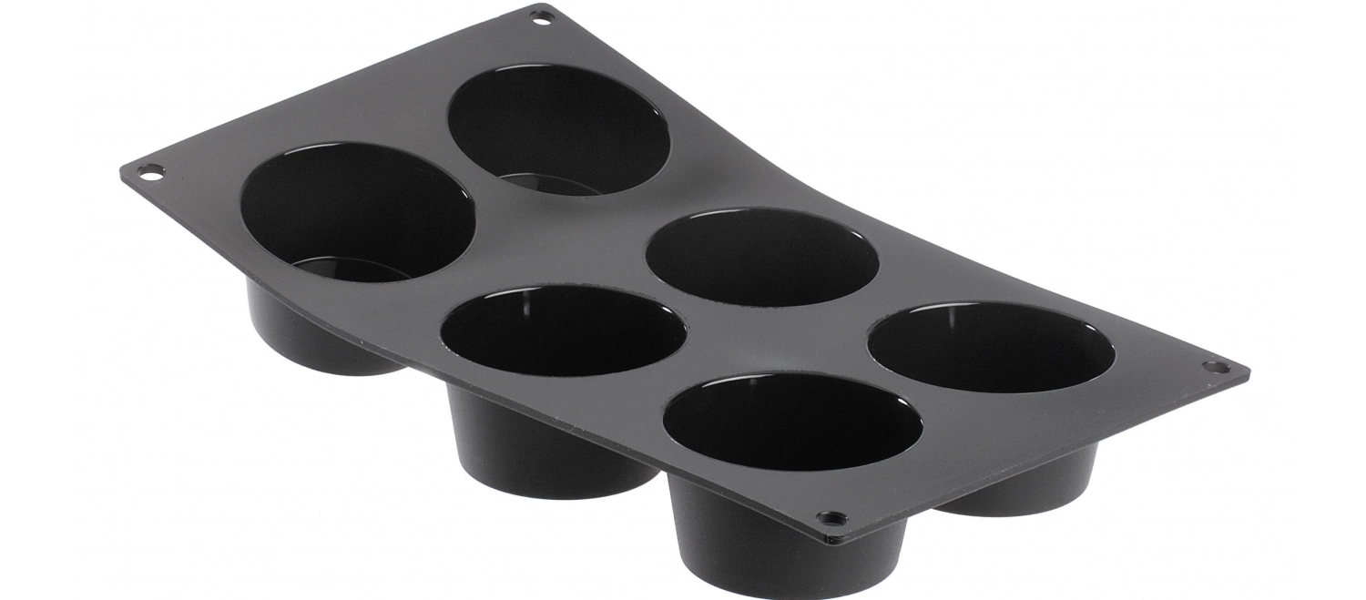 Bild von de Buyer - Moul Flex Backform 17.5 x 30 cm für 6 Muffins D 7.2 cm H 3 cm