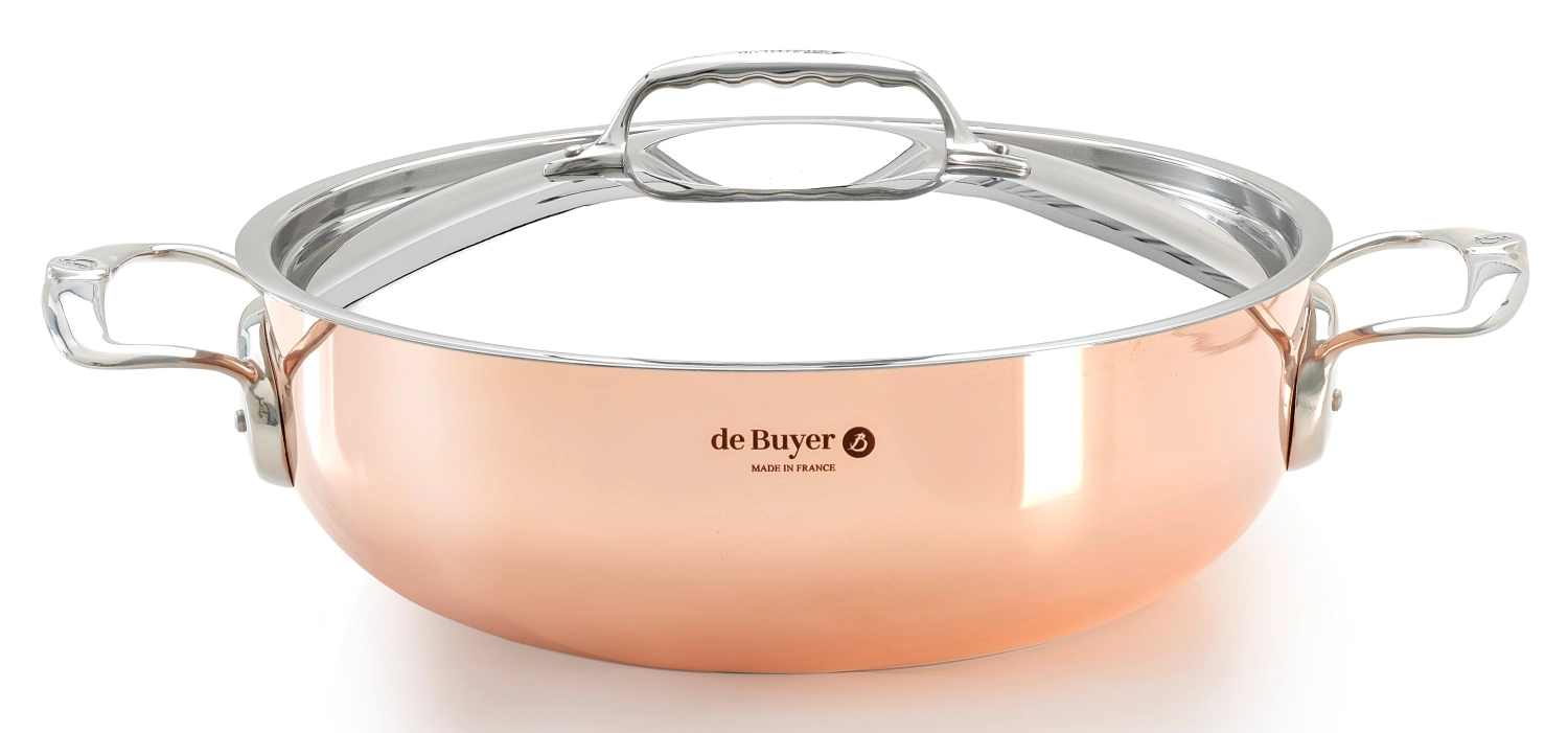 Image de de Buyer - Prima Matera Faitout Conique Cuivre Inox 28 cm avec Couvercle Induction