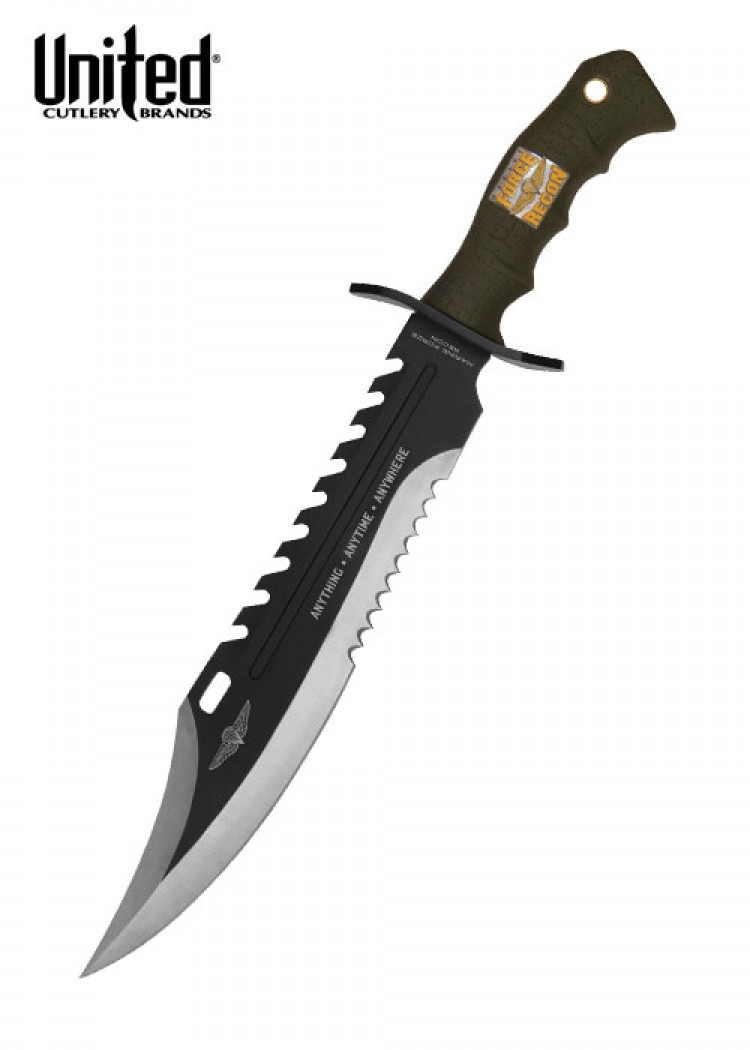 Image de United Cutlery - Couteau Bowie Marine Force Recon avec dos dentelé