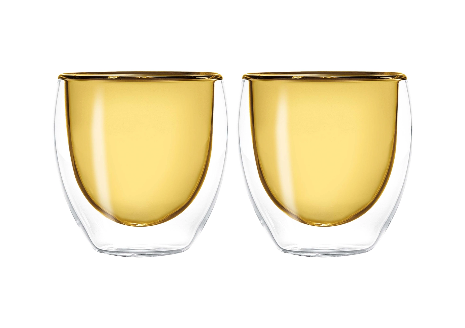 Bild von Easy Life - 2er Set Espressogläser doppelw. gelb 80 ml