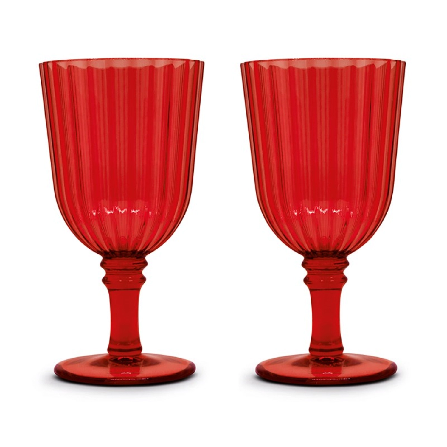 Bild von Easy Life - 2er Set Gläser aus Acryl 460 ml rot
