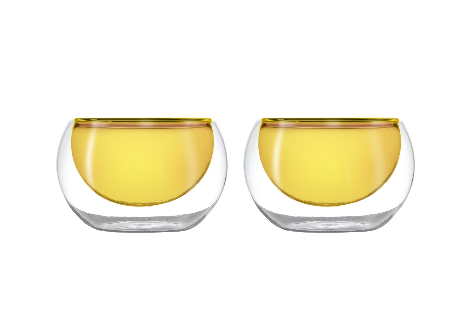 Immagine di Easy Life - 2er Set di ciotole in vetro a doppia parete gialle 180 ml