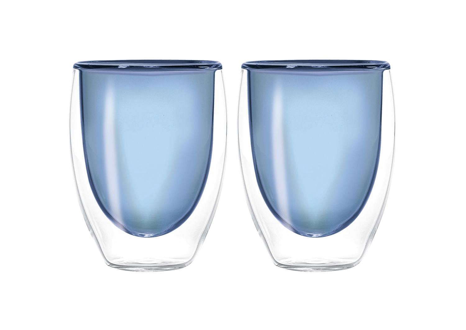 Bild von Easy Life - 2er Set Teeglas doppelw. blau 220 ml