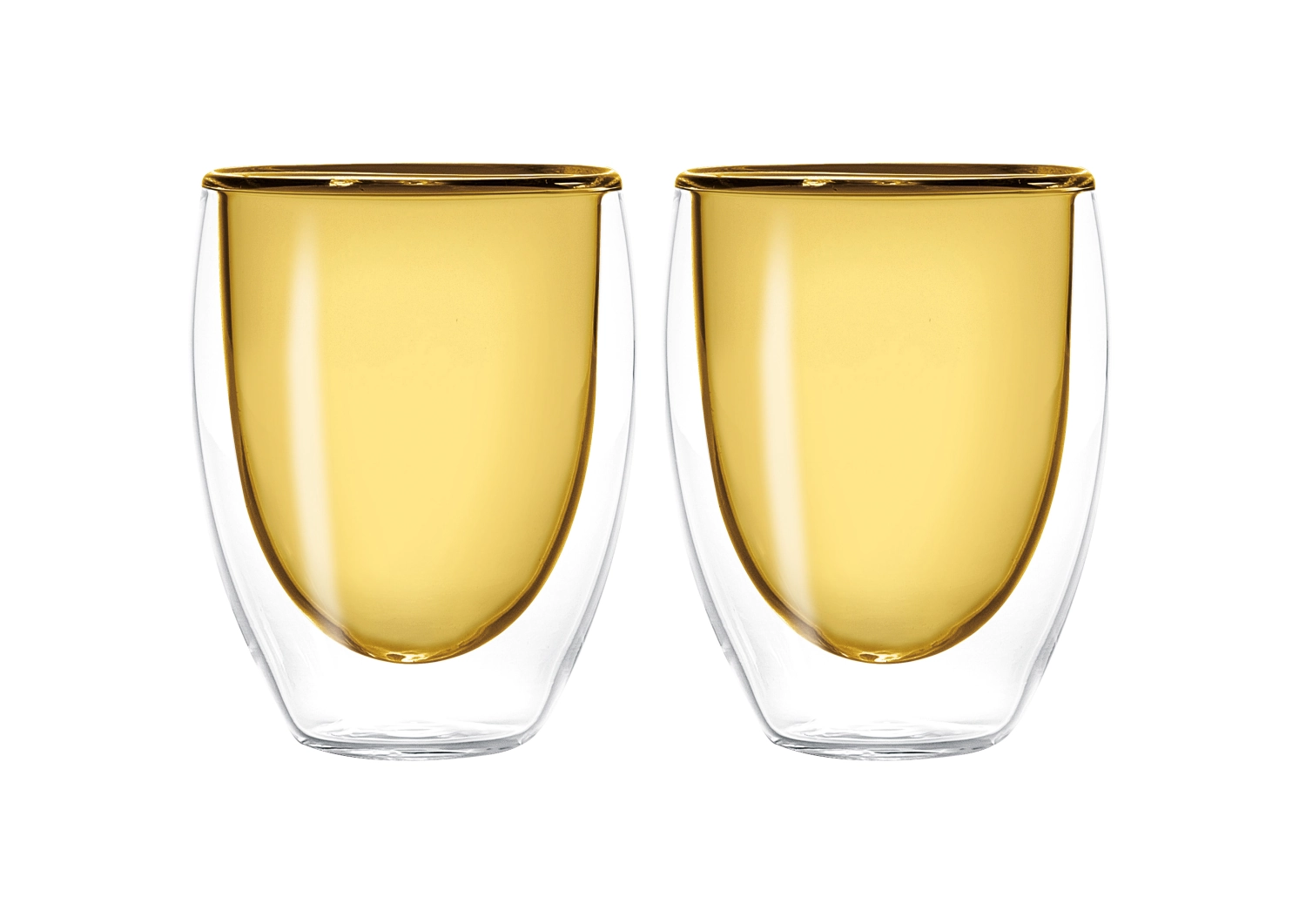 Bild von Easy Life - 2er Set Teeglas doppelw. gelb 220 ml