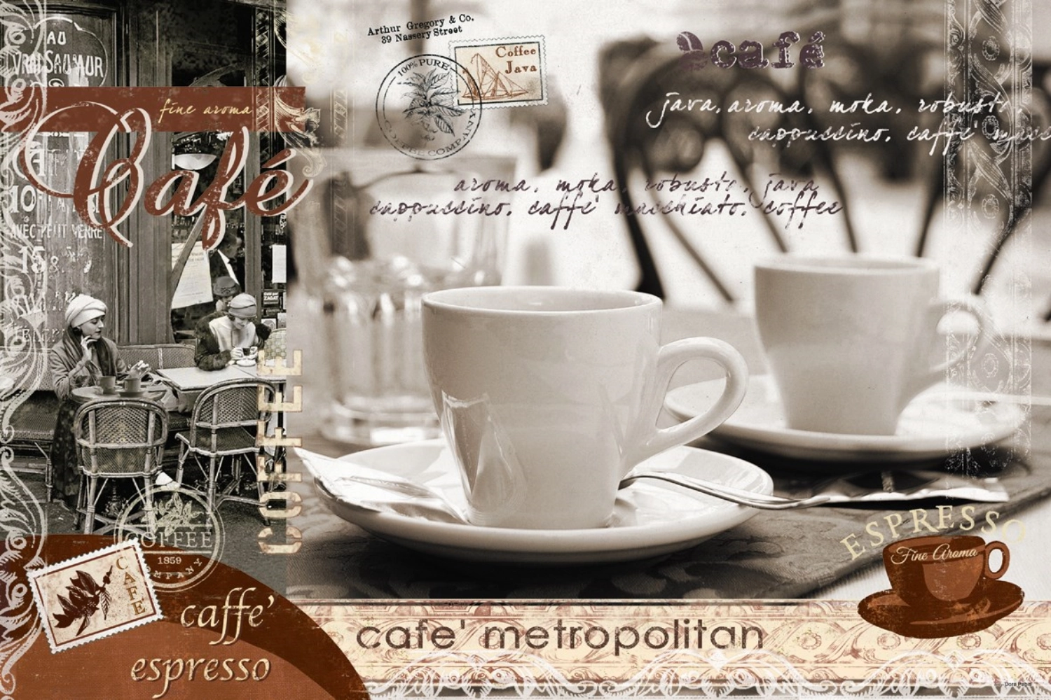 Bild von Easy Life - Cafe Metro Tischset 45 x 30 cm