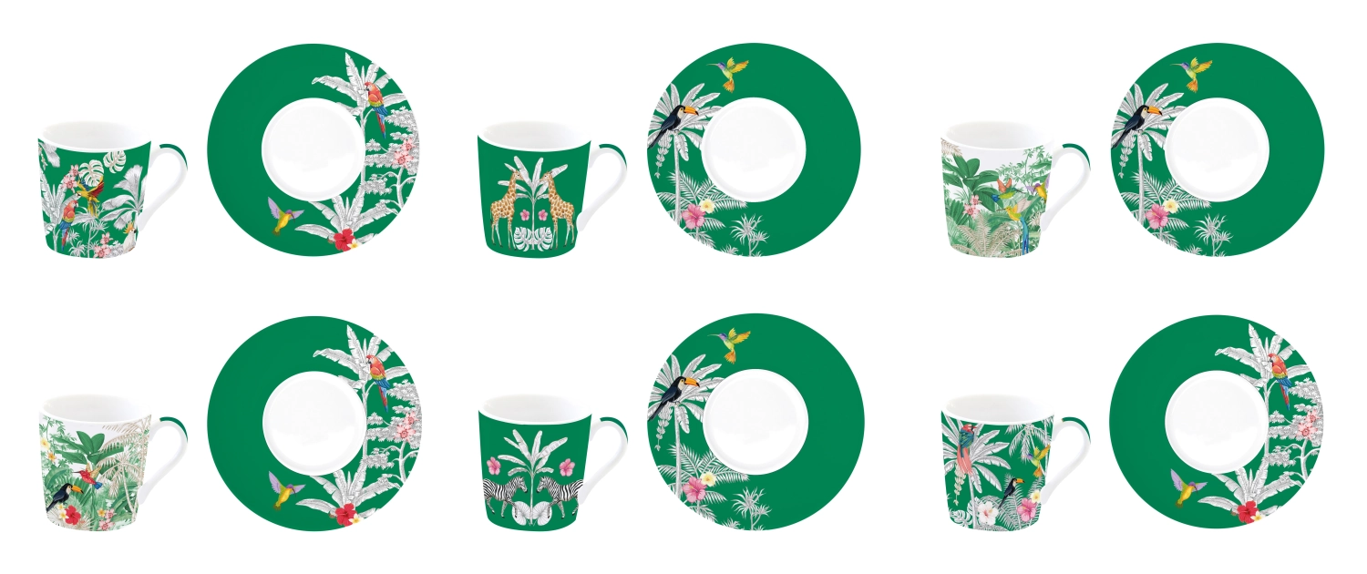 Bild von Easy Life - Coffee Mania 6er Espr.-tasse m. Untert. Exotic Heaven 100m