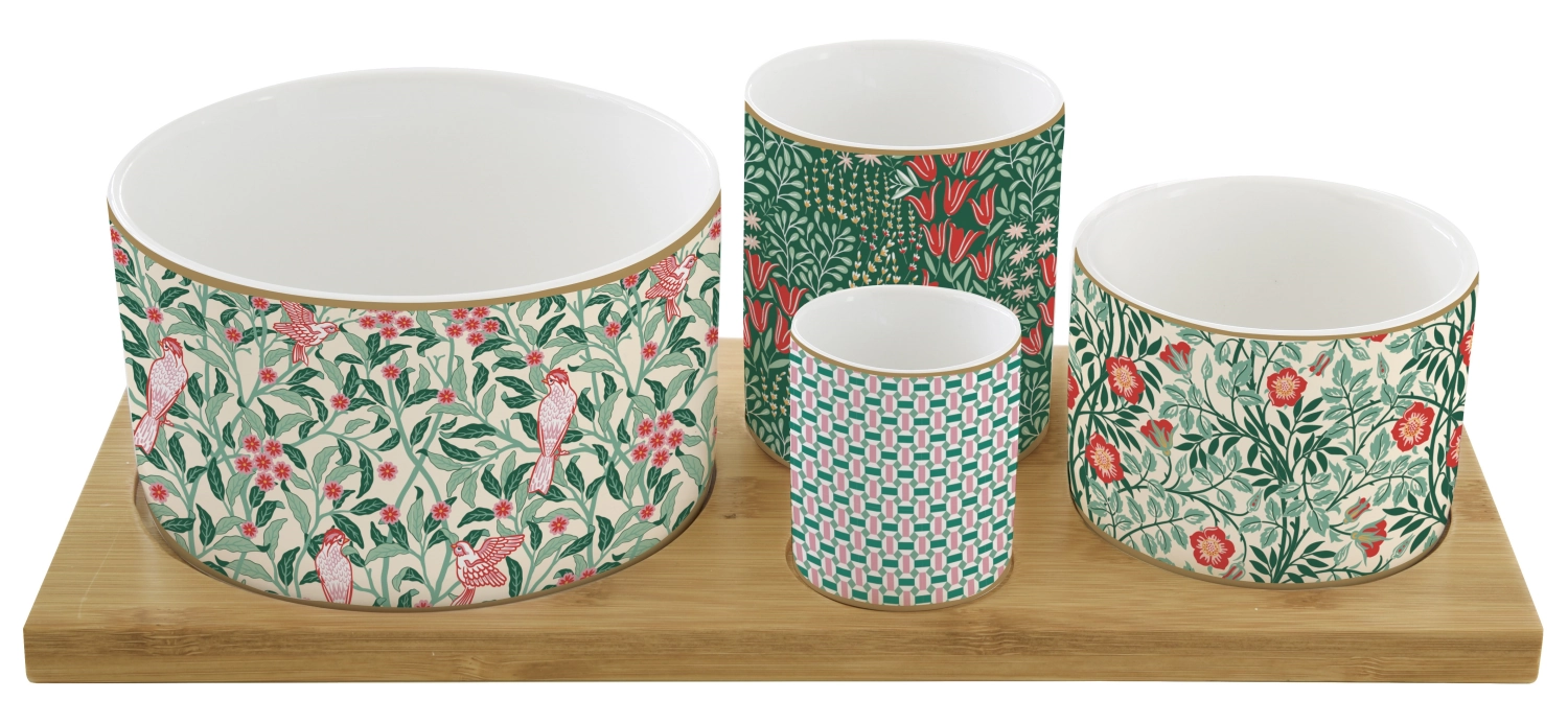 Picture of Easy Life - Floral Fantasy Appetizer Set with 4 Bowls 29 x 13 cm