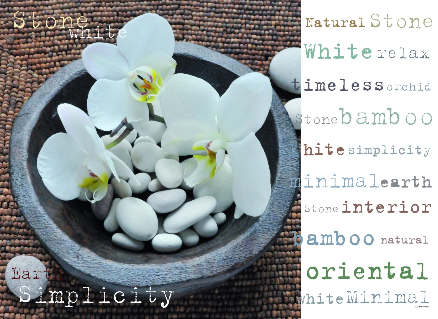 Bild von Easy Life - Orchid und Stones Tischset 45 x 30 cm