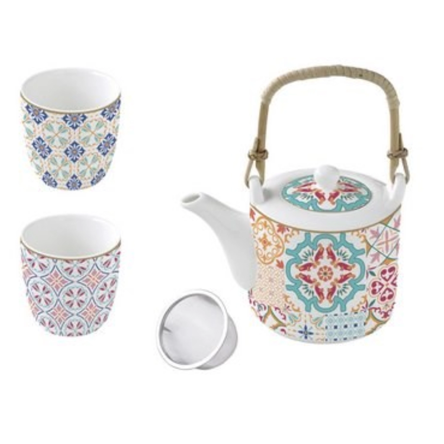 Bild von Easy Life - Siracusa Teekanne 600 ml mit Aufguss und 2 Tassen