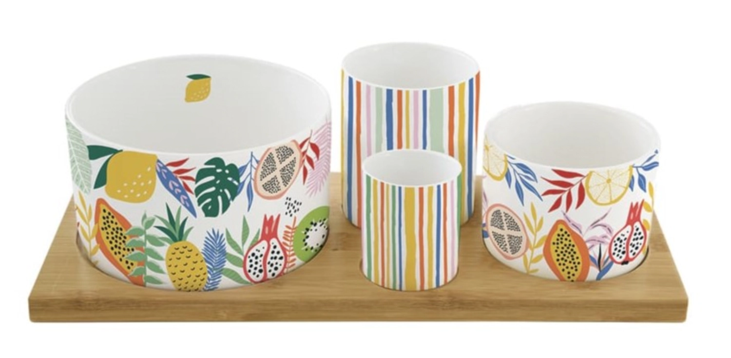 Picture of Easy Life - Tutti Frutti Appetizer Set with 4 Bowls 29 x 13 cm
