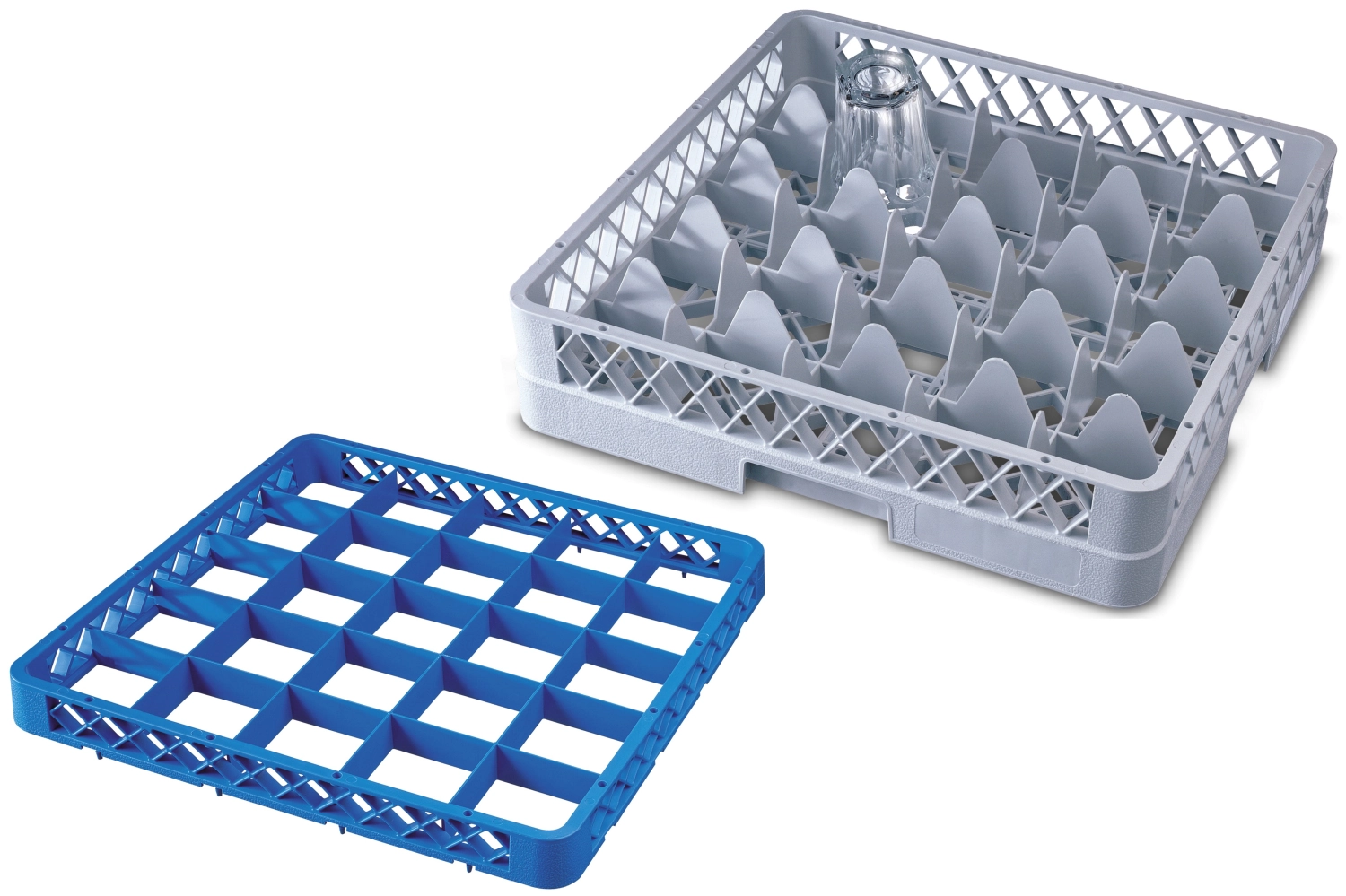 Bild von Gastronorm - Gläser Spülkorb 25 Fächer 4 Aufsatz max Glas H 24.9 cm D 8.8 cm
