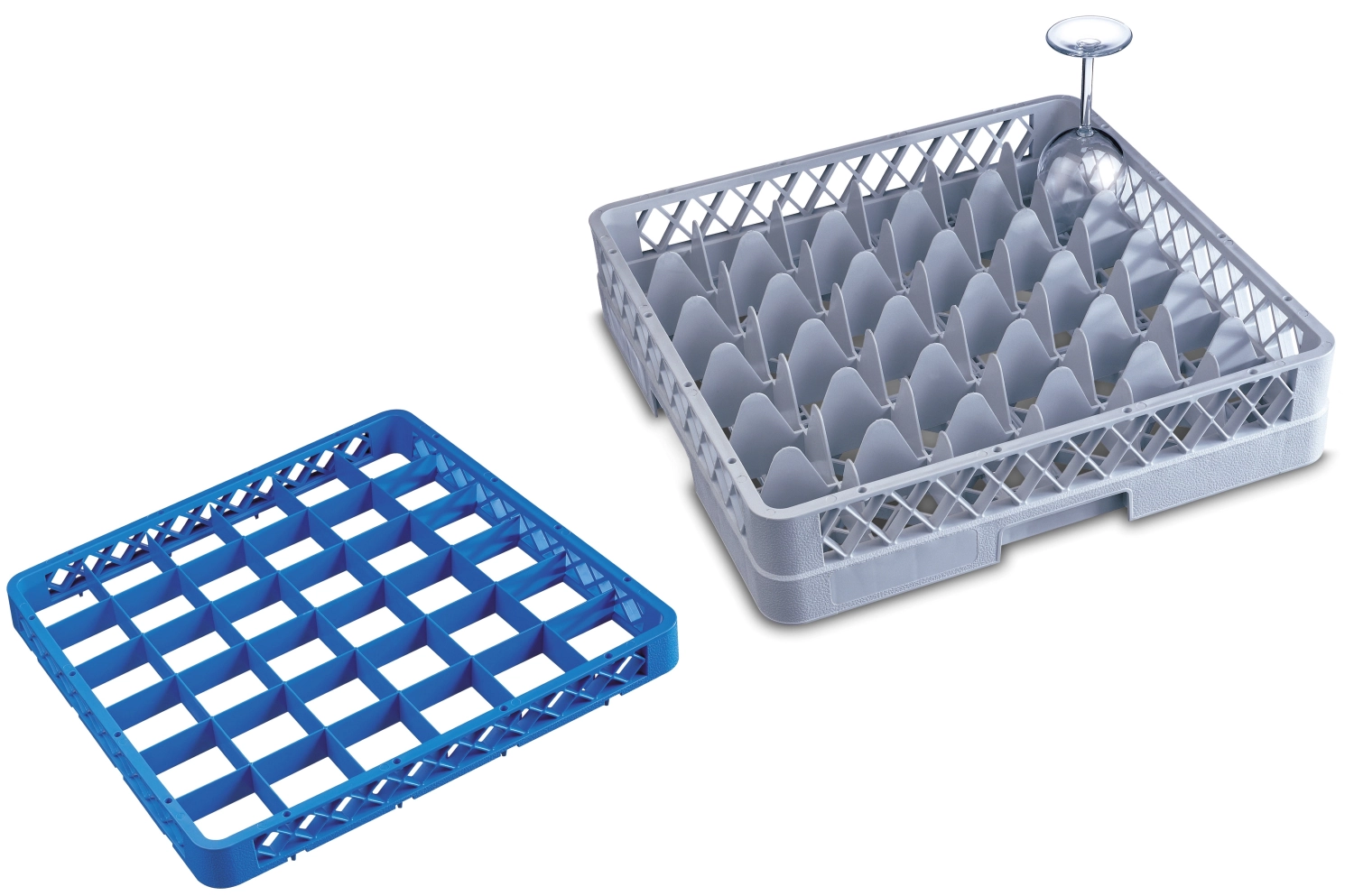 Picture of Gastronorm - Glass Washing Rack 36 Compartments 3 Attachment max Glass H 20.7 cm D 7.25 cm