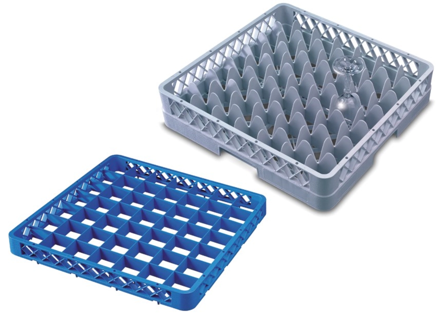 Picture of Gastronorm - Glass Washing Rack 49 Compartments 1 Attachment max Glass H 12.3 cm D 6.2 cm