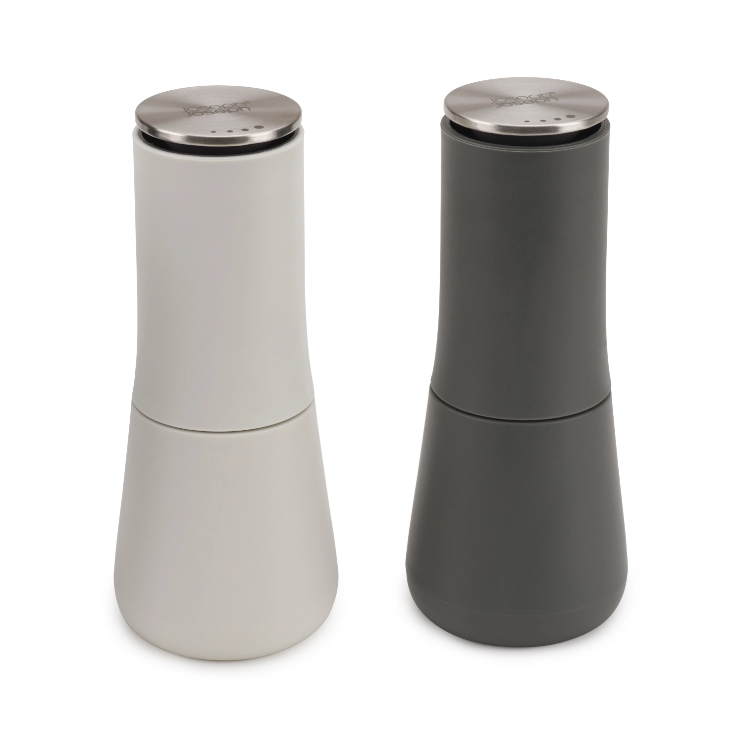 Bild von Joseph Joseph - 2er Set Milltop Salz- und Pfeffermühle H 16.9 cm D 7 cm grau