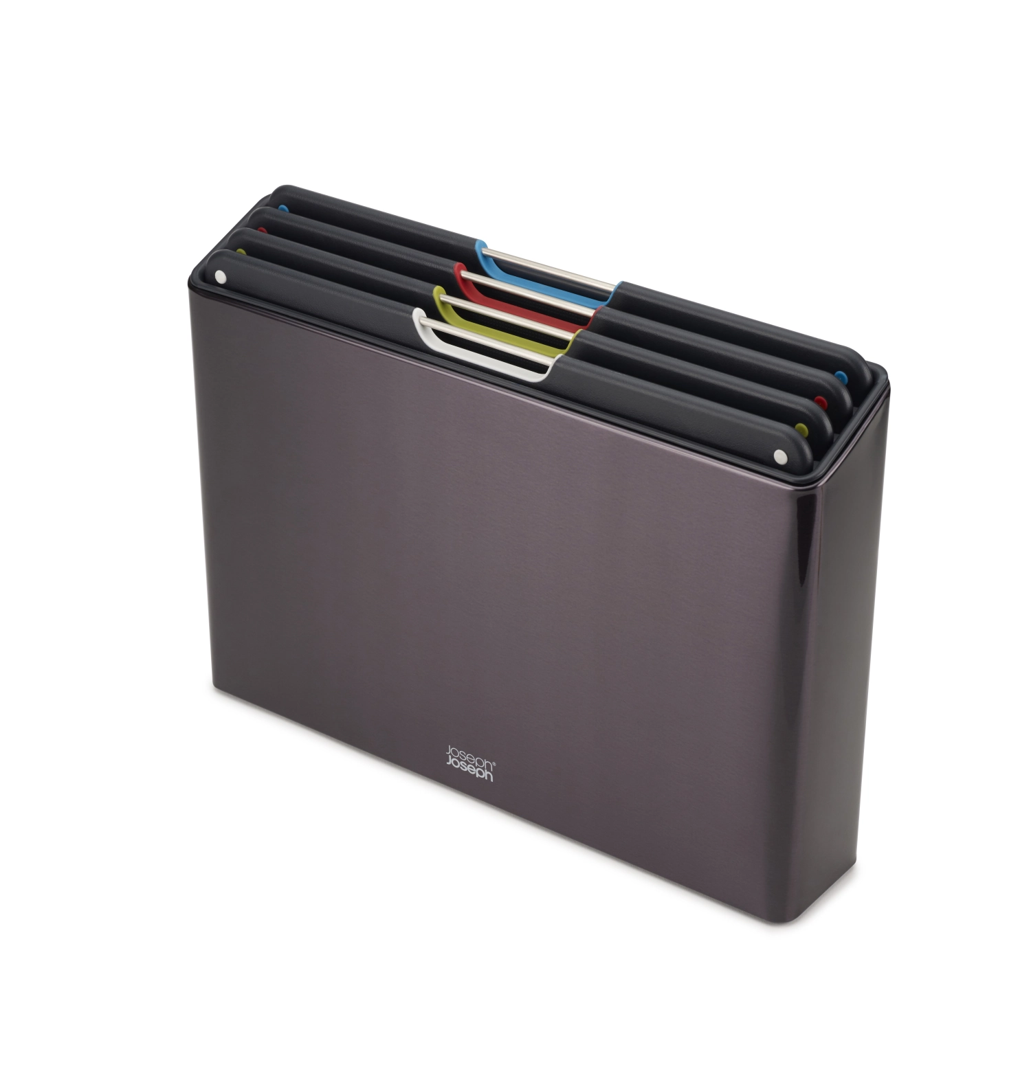 Bild von Joseph Joseph - Folio Steel 4-tlg. Schneidebrett-Set Carbon Black