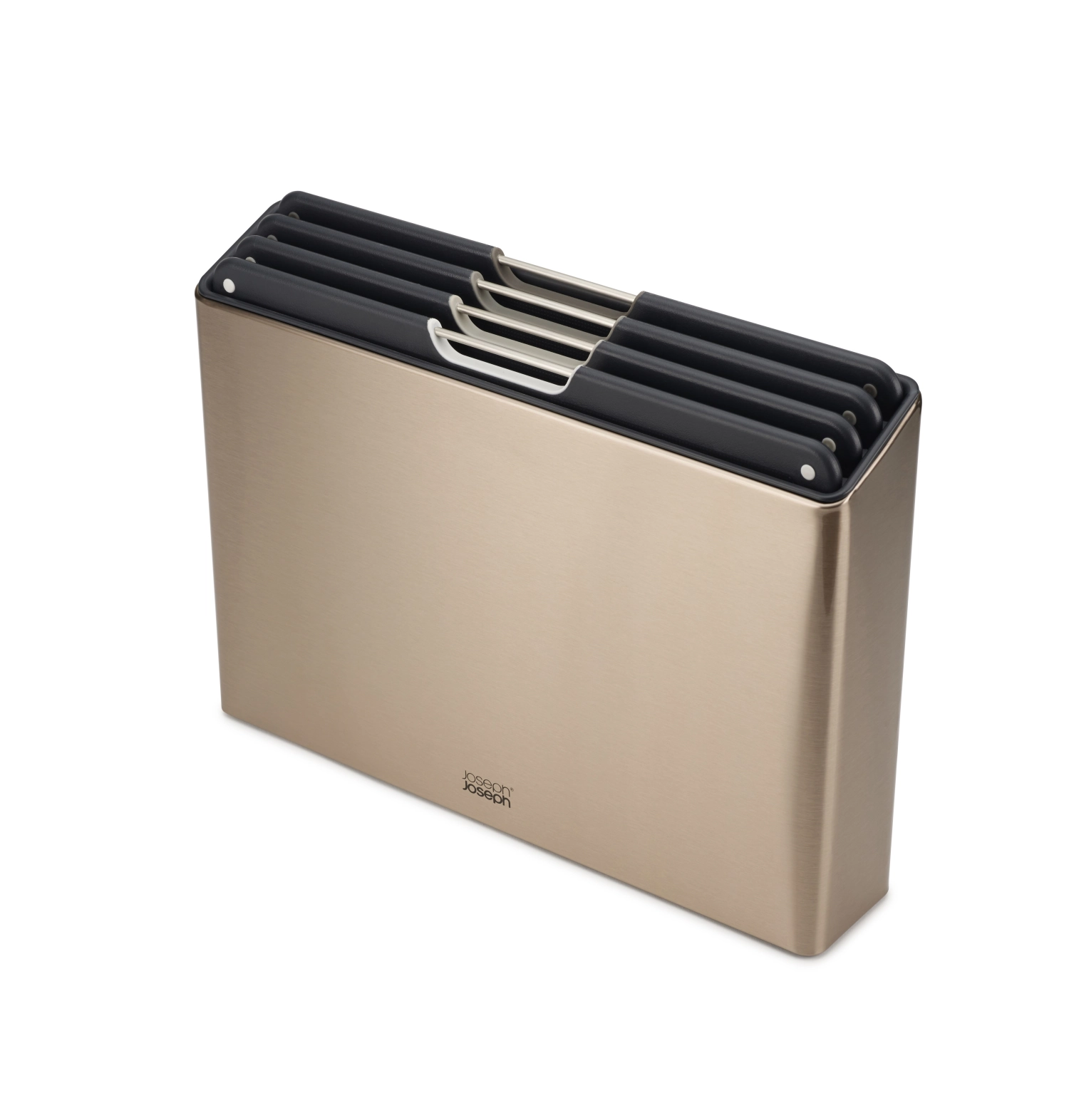Bild von Joseph Joseph - Folio Steel 4-tlg. Schneidebrett-Set Roségold