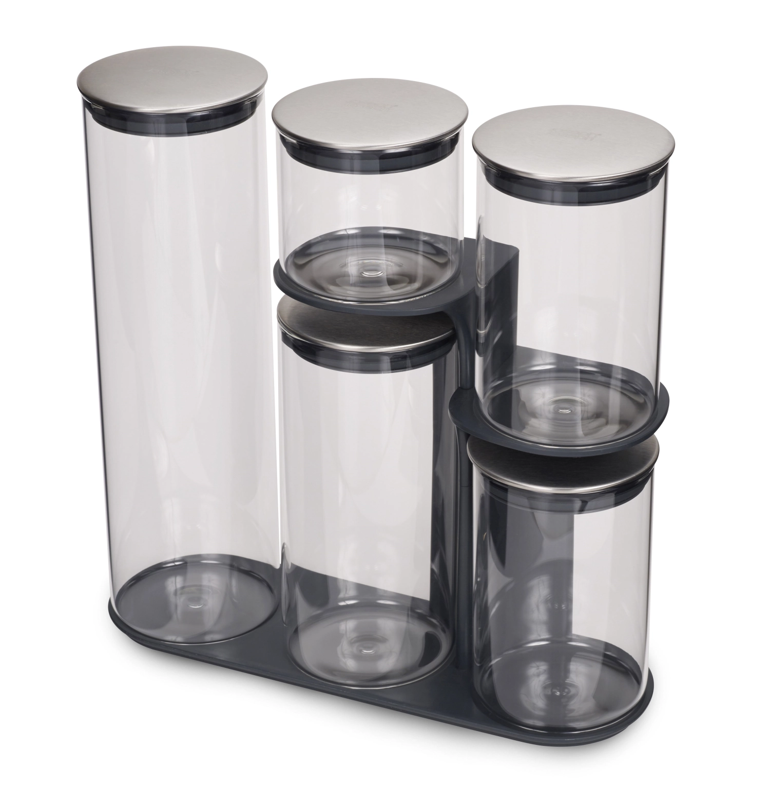 Bild von Joseph Joseph - Steel Collection Food Store Podium 5-tlg. Edelstahl Glas