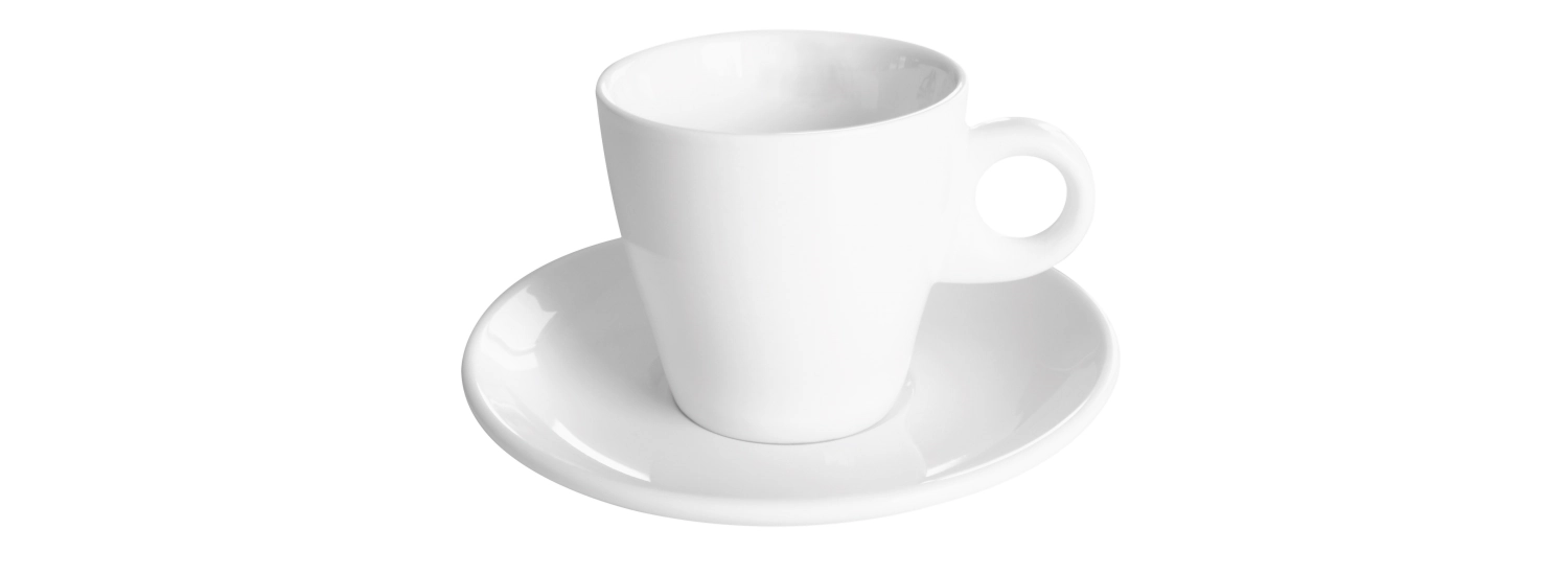 Bild von Lagotto - Stella Kaffee Obertasse und Untere 0.18 lt weiss