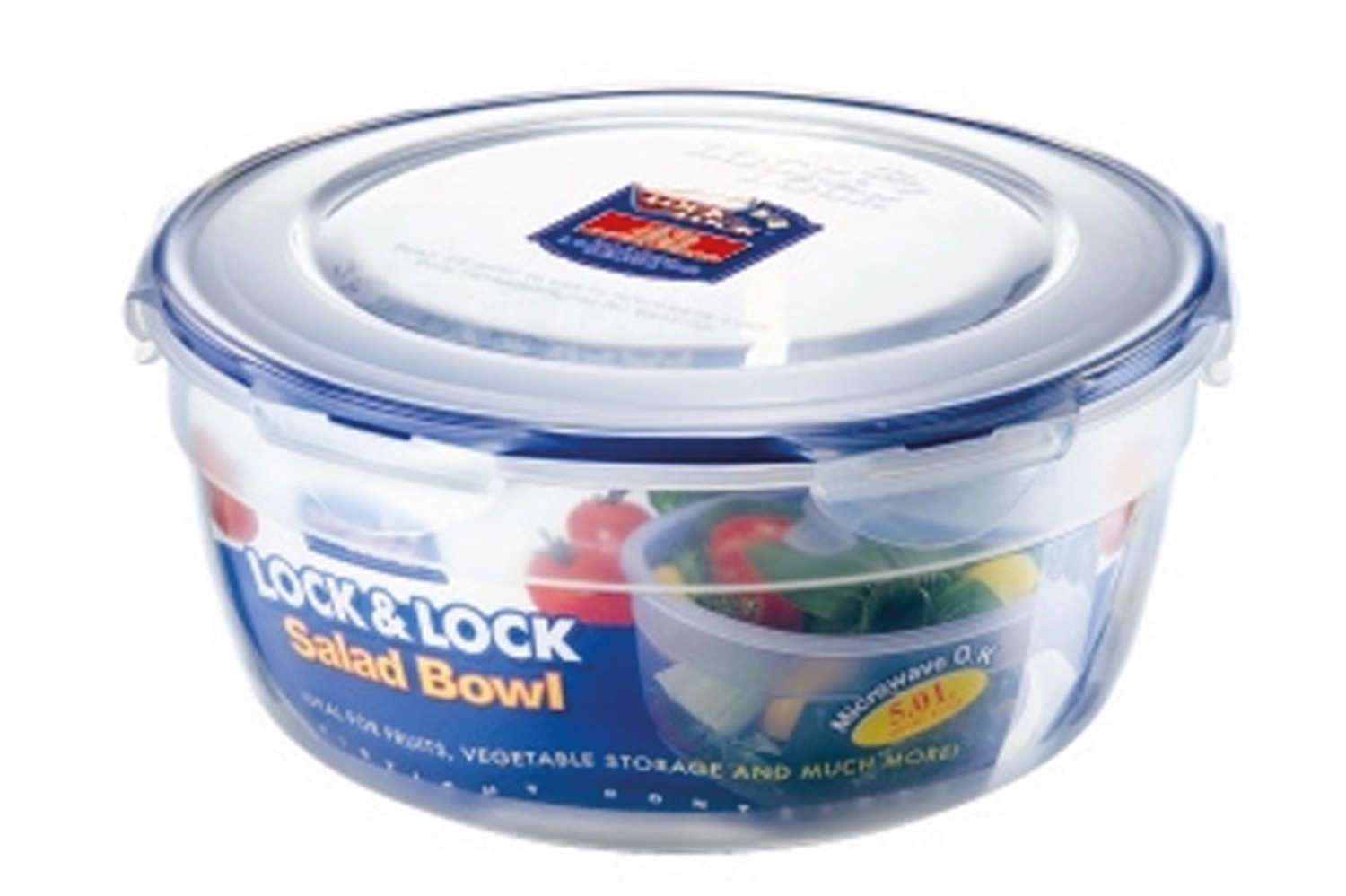 Bild von Lock&Lock - Salatschüssel mit Griff 5 lt 28 cm mit Abtropf Einlage