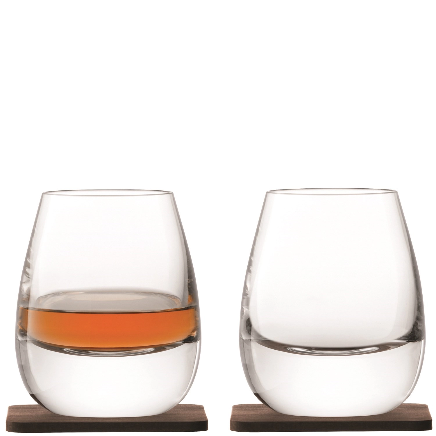 Image de LSA - 2er Set Whisky Islay Verres 250 ml clair et noyer base