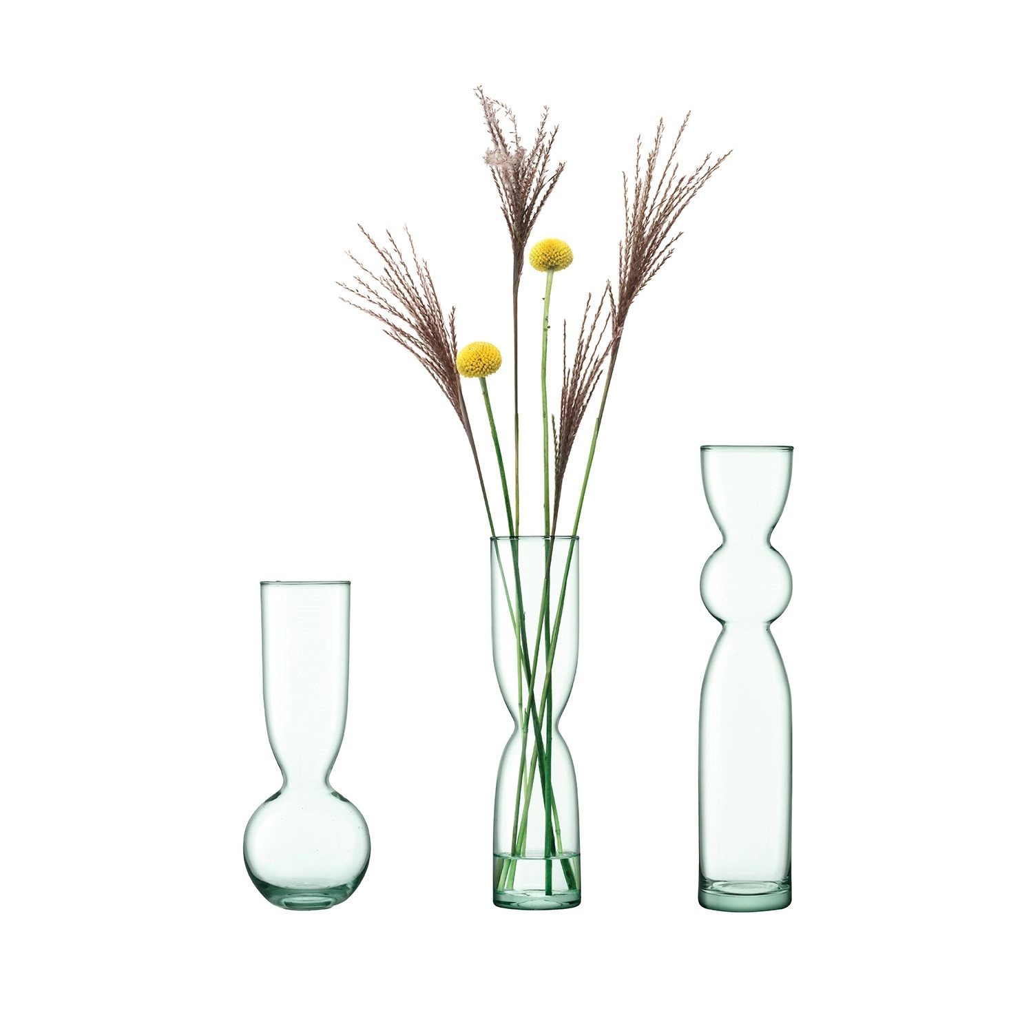 Bild von LSA - 3-tlg. Set Canopy Vase H 25 cm H 30 cm H 35 cm recycletes Glas