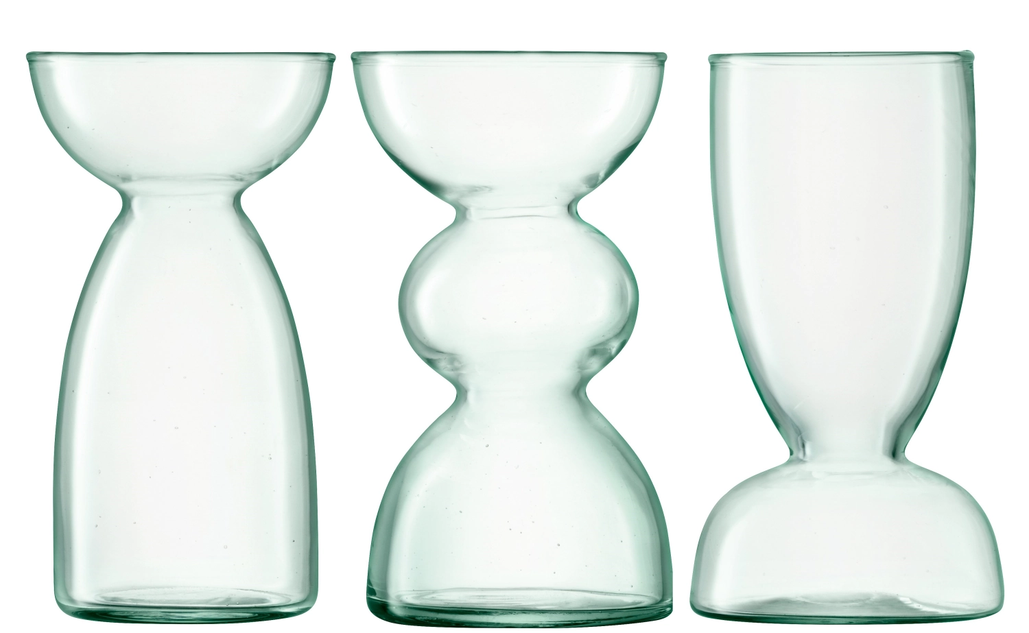 Bild von LSA - 3-tlg. Set Canopy Vase Set H 13 cm recycletes Glas