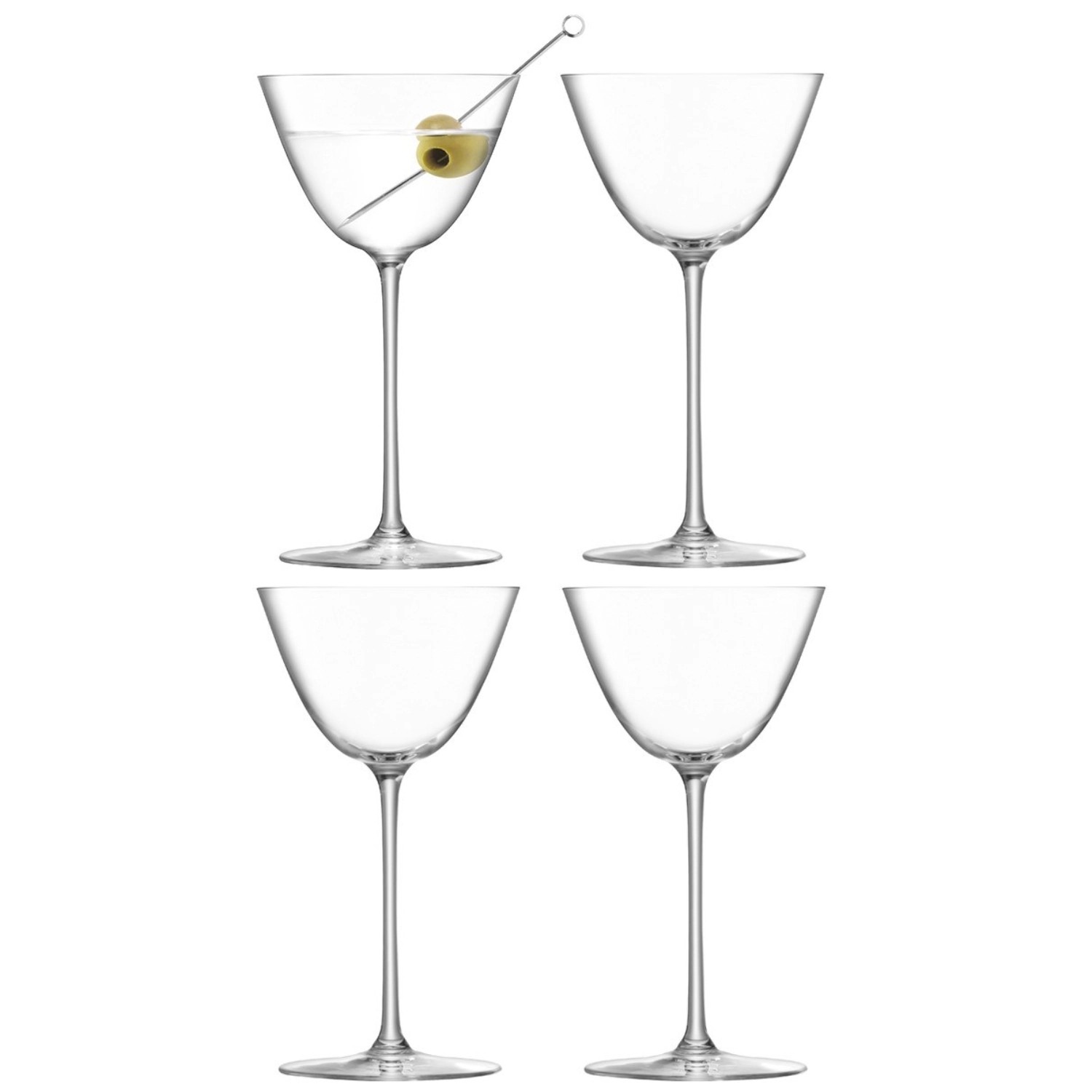 Bild von LSA - 4er Set Borough Martiniglas 195 ml transparent