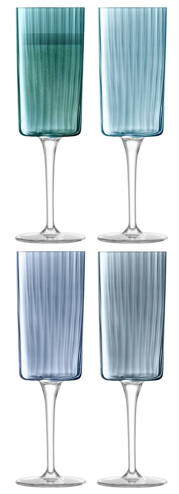 Image de LSA - 4er Set Gems Verre à Champagne 210 ml saphir assort.